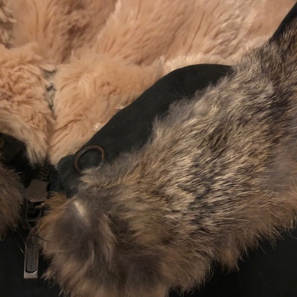 Stefanel Army Green Parka with Fur Insert - Picture 3 of 7